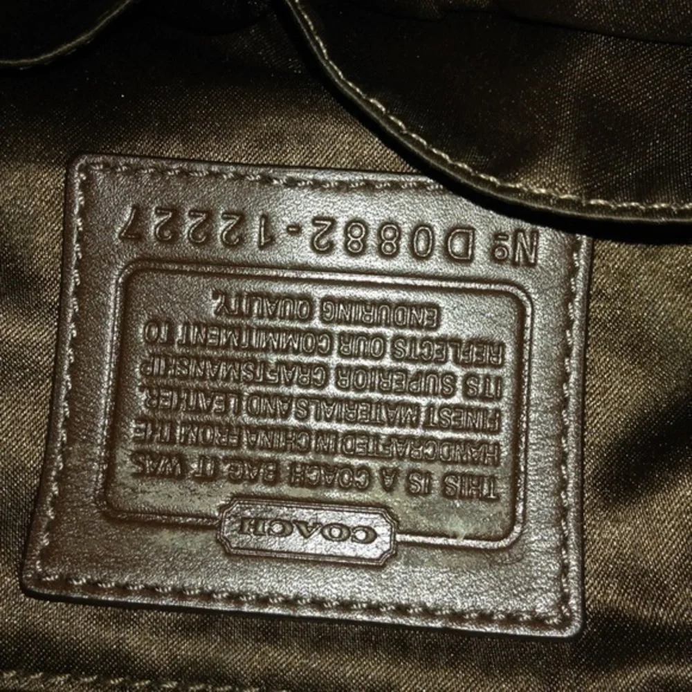 Coach signature sufflette vintage y2k 12227 brown hobo bag leather trim